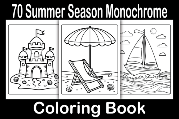 Download Summer Season Monochrome Coloring Book - Coloring book Collection