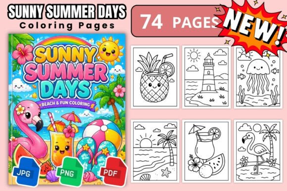 Download Sunny Summer Days Coloring Book Pages - Coloring book Collection