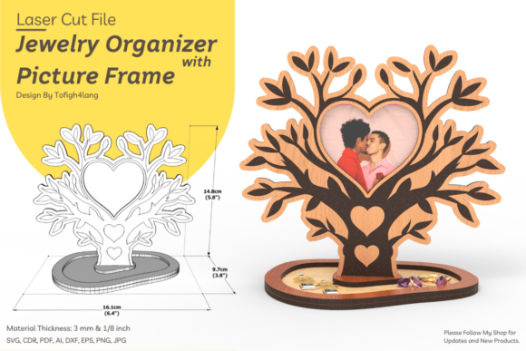 Download Jewelry Organizer | Laser Cut File | SVG - Jewelry Collection