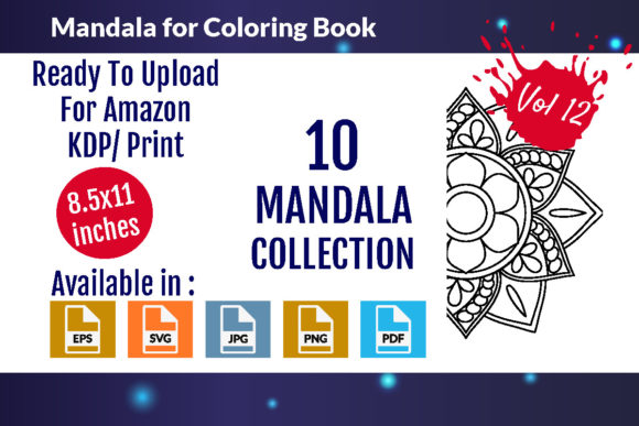Download Mandalas for Coloring Book Vol - 12 - Coloring book Collection