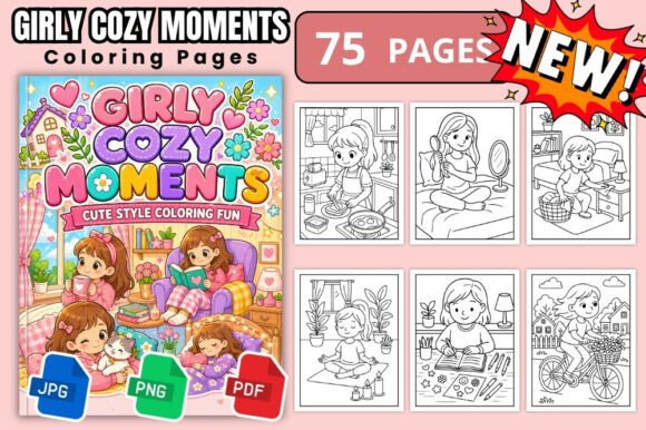 Download Girly Cozy Moments Coloring Book Pages - Coloring book Collection