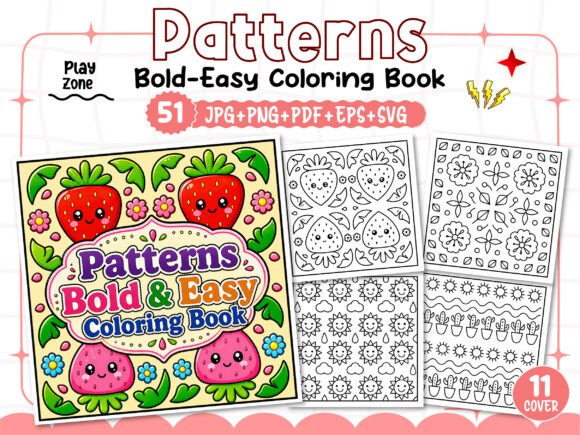 Download Patterns Bold &amp; Easy Coloring Book Pages - Coloring book Collection