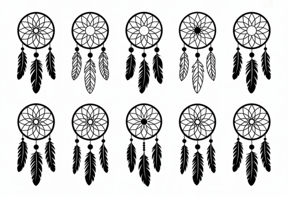 Download Dreamcatcher SVG Bundle Boho Feather - Dreamcatcher svg Collection