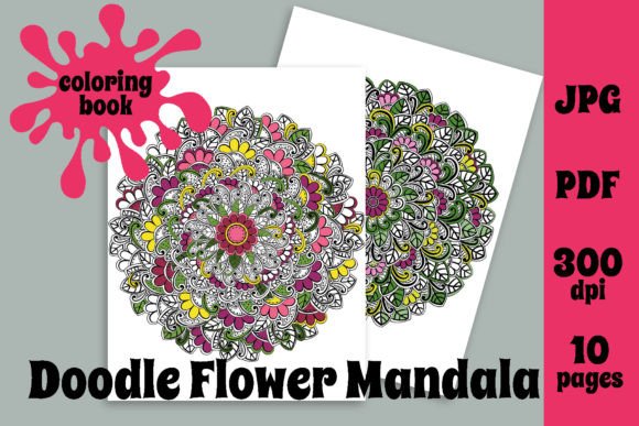 Download Doodle Flower Mandala Coloring Book - Coloring book Collection