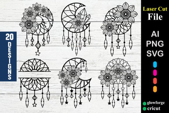 Download Tribal Boho Dreamcatcher 20 SVG Bundle - Boho dreamcatcher Collection