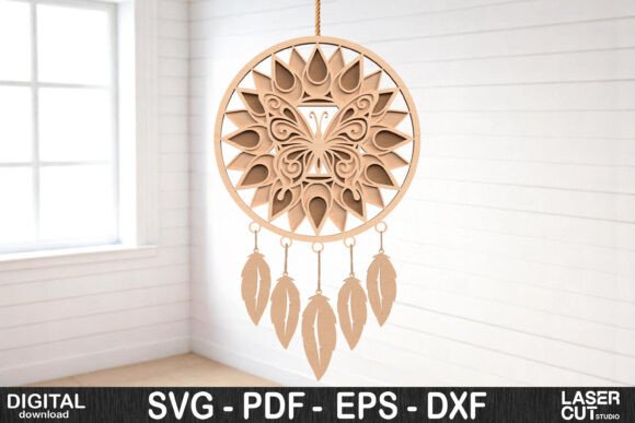 Download Butterfly Mandala Dreamcatcher SVG - Dreamcatcher svg Collection
