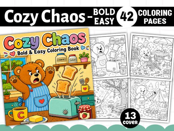 Download Cozy Chaos Cute &amp; Comfy Coloring Book - Coloring book Collection