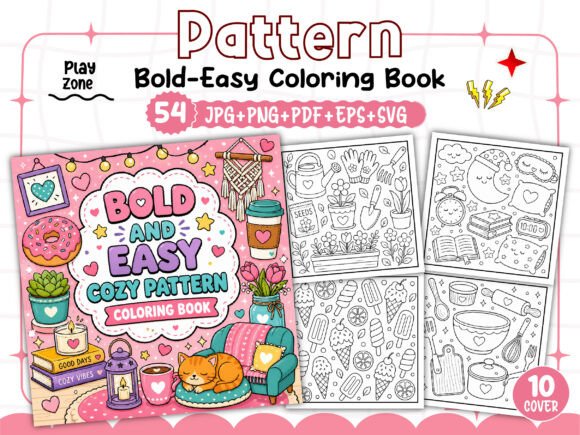 Download Bold Easy Pattern Coloring Book Pages - Coloring book Collection