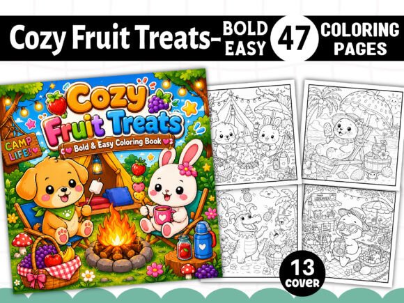 Download Cozy Fruit Treats Coloring Book Pages - Coloring book Collection