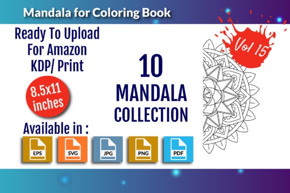 Download Mandalas for Coloring Book Vol - 15 - Coloring book Collection