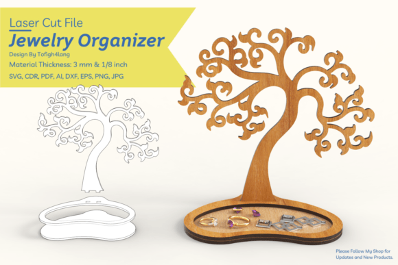 Download Tree Jewelry Display | Laser Cut File - Jewelry Collection