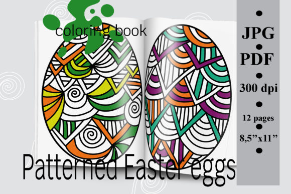 Download Patterned Easter Eggs Coloring Book PDF - Coloring book Collection