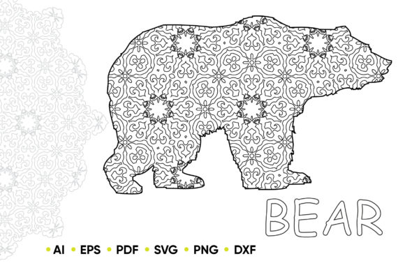 Download Mandala Bear for KDP Coloring Book - Coloring book Collection