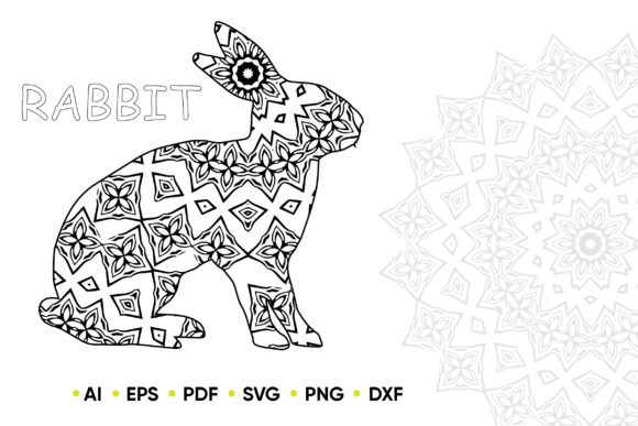 Download Mandala Rabbit for KDP Coloring Book - Coloring book Collection