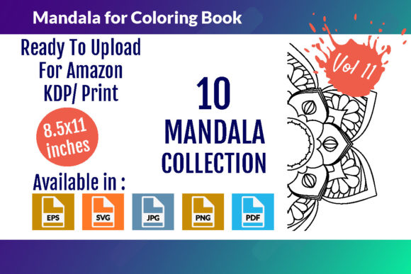 Download Mandalas for Coloring Book Vol - 11 - Coloring book Collection