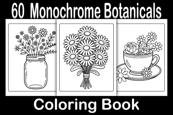 Download Monochrome Botanicals Coloring Book - Coloring book Collection