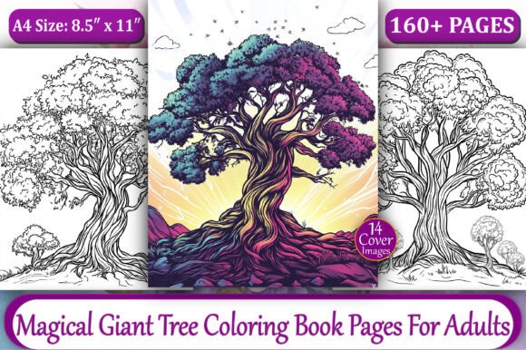 Download Magical Giant Tree Coloring Book Pages - Coloring book Collection