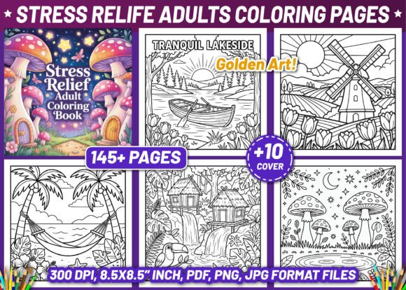 Download Stress Relief Adult Coloring Book Pages - Coloring book Collection
