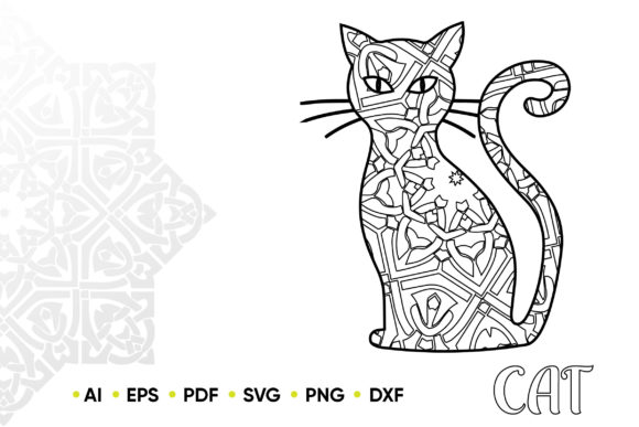 Download Mandala Cat for KDP Coloring Book - Coloring book Collection