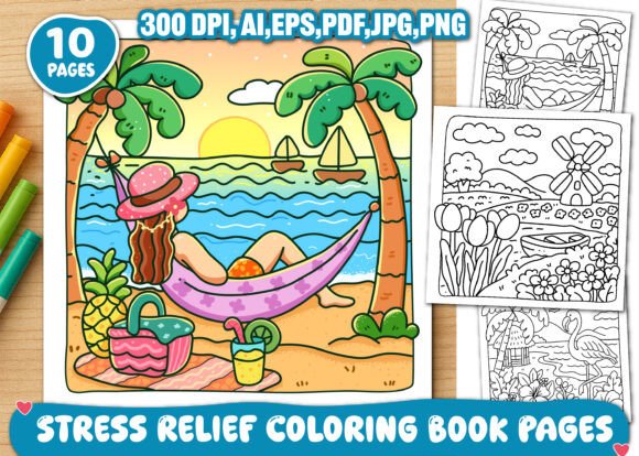 Download Stress Relief Adult Coloring Book Pages - Coloring book Collection