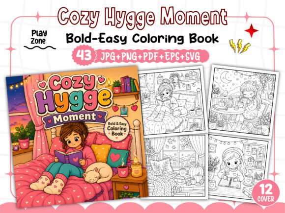 Download Cozy Hygge Moment Coloring Book Pages - Coloring book Collection