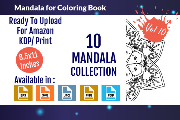 Download Mandalas for Coloring Book Vol - 10 - Coloring book Collection