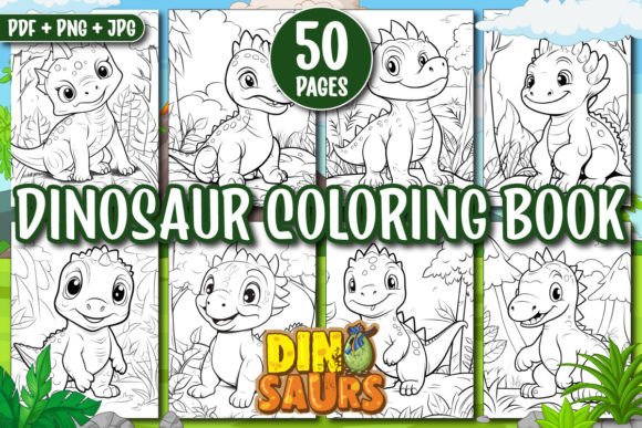 Download CUTE DINOSAUR COLORING BOOK PAGES - Coloring book Collection